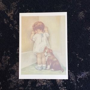 In Disgrace Bessie Pease Gutmann 1985 Vintage PORTAL Blank Card Print